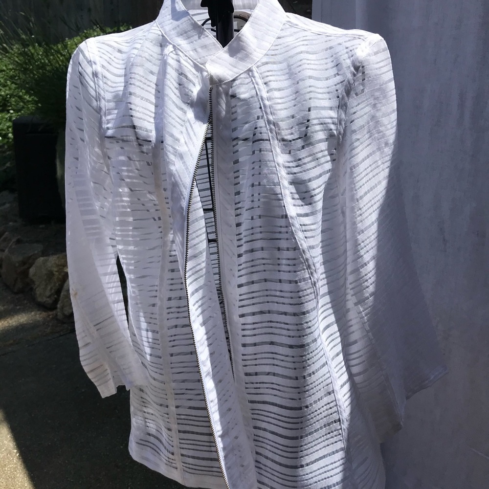 White sheer jacket